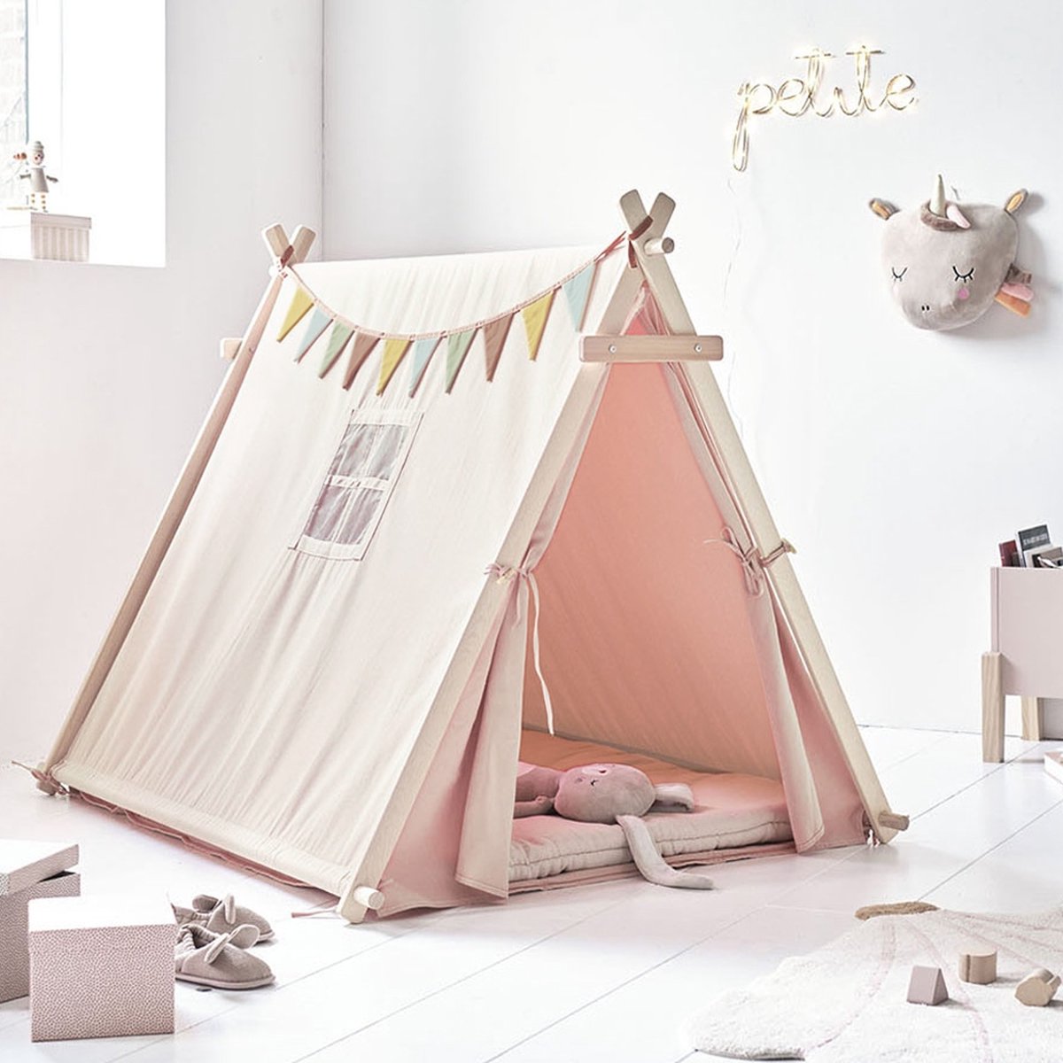 Petite Amélie - TIPI SPEELTENT «FÊTE» | MET STEVIGE BODEM | OFF-WHITE